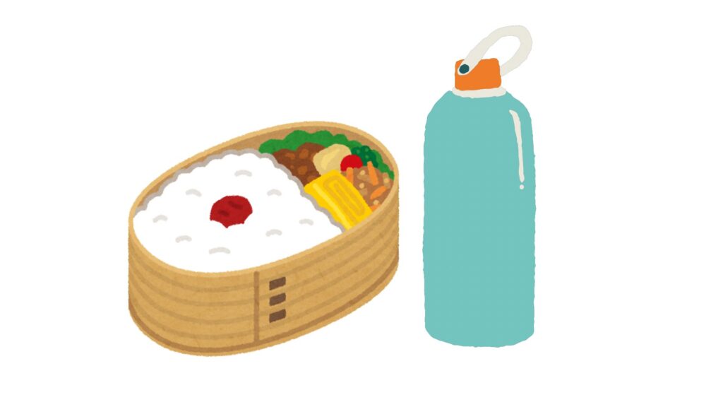 お弁当と水筒